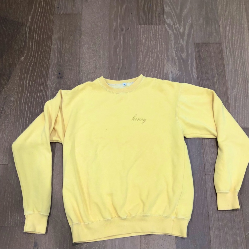 Brandy Melville Yellow Honey Crewneck Sweatshirt